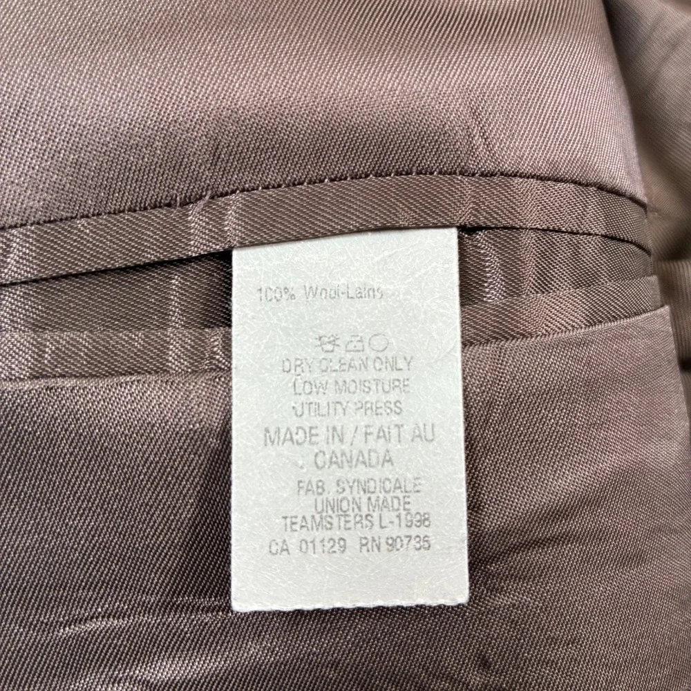 Lauren Ralph Lauren Blazer 50R Grey Micro Check 100% Wool Sport Coat